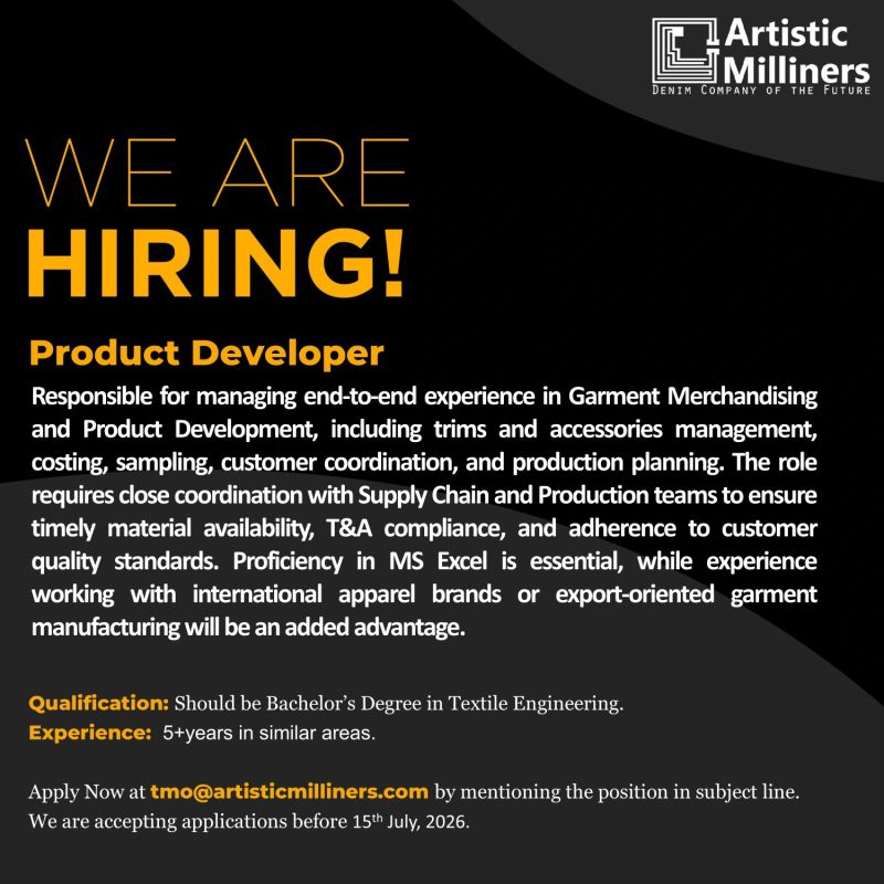 Artistic Milliners Pvt Ltd Jobs July 2026 2