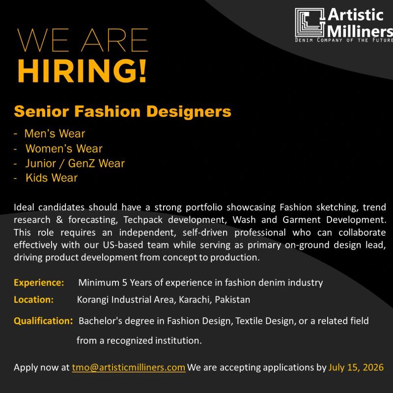 Artistic Milliners Pvt Ltd Jobs Senior Fashion Designers 1