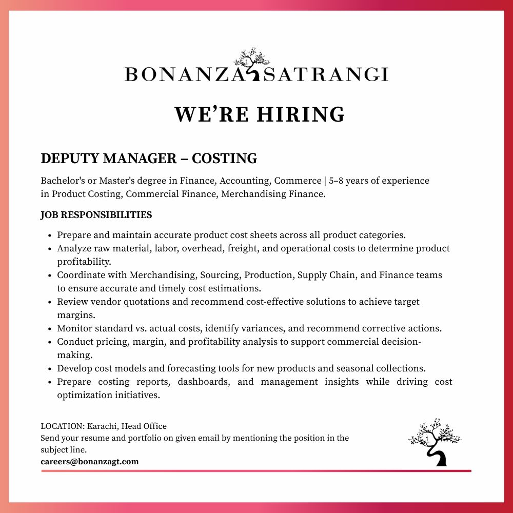 Bonanza Satrangi Jobs July 2026 1
