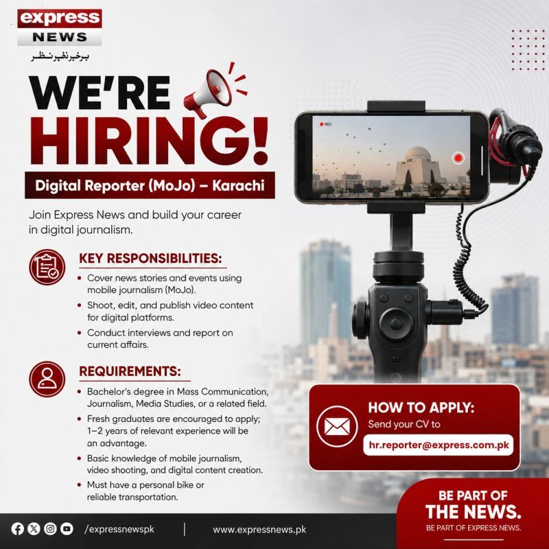 Express News Jobs Digital Reporter 1