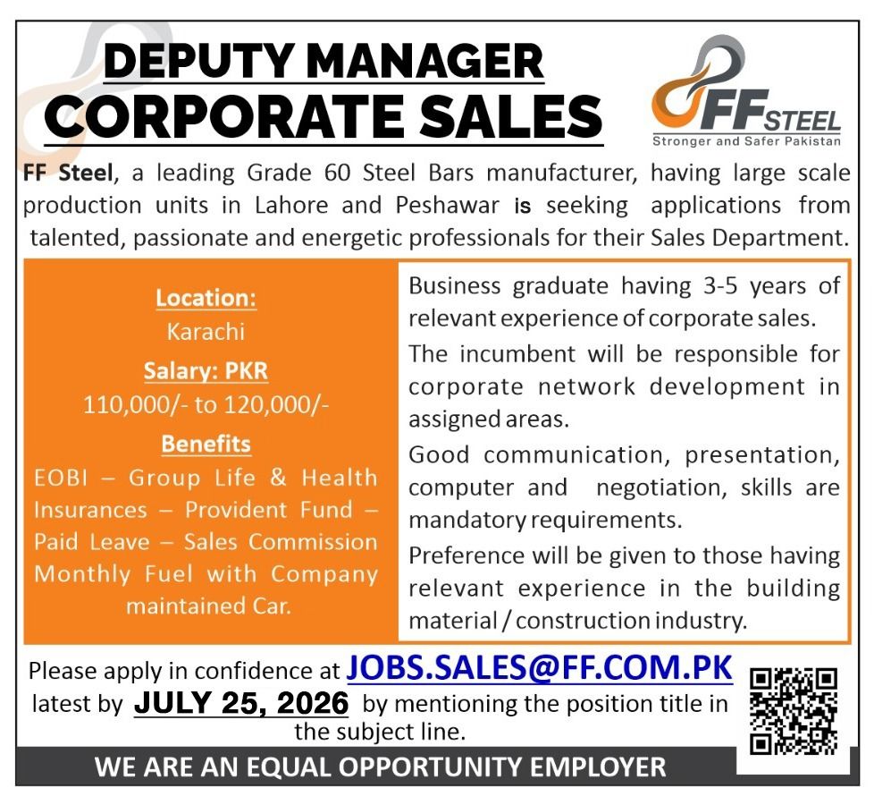 FF Steel Jobs July 2026 2