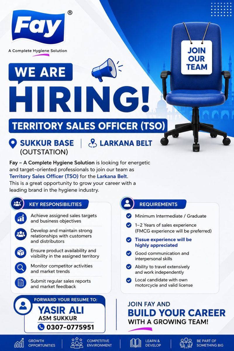 FAY Jobs Territory Sales Officer (TSO) 1