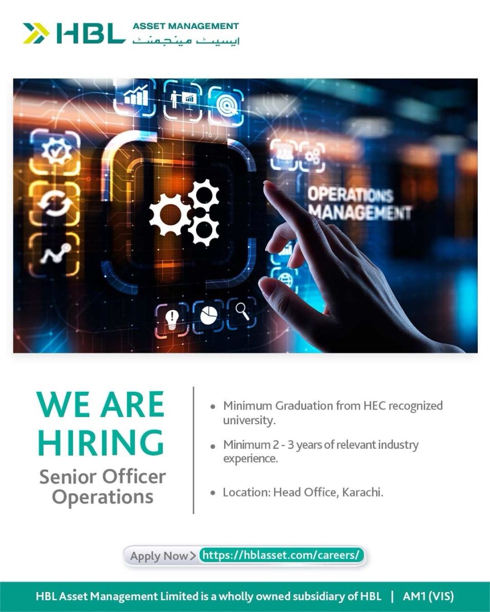 HBL Asset Management Limited Jobs Senior Officer Operations 1