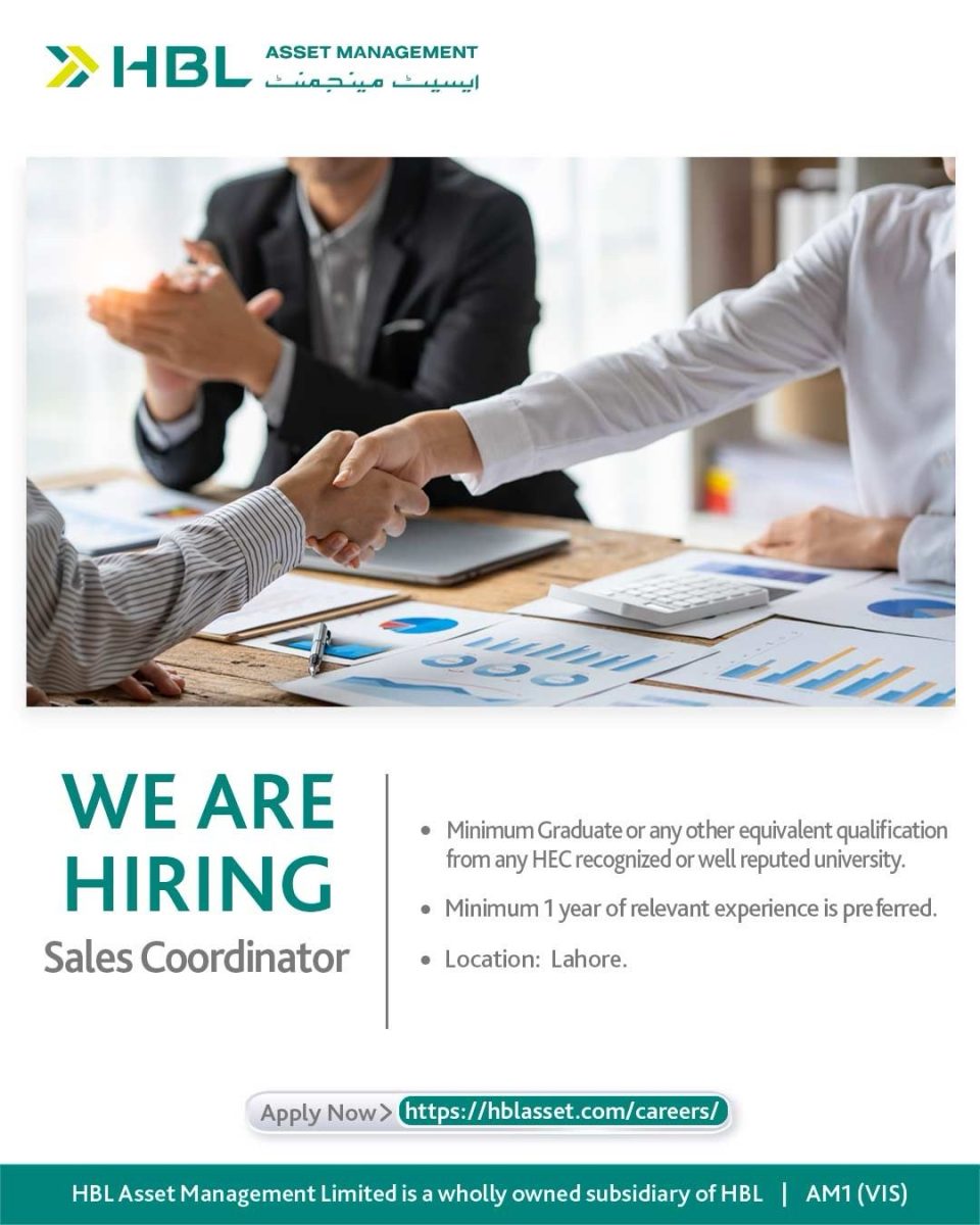 HBL Asset Management Jobs Sales Coordinator 1