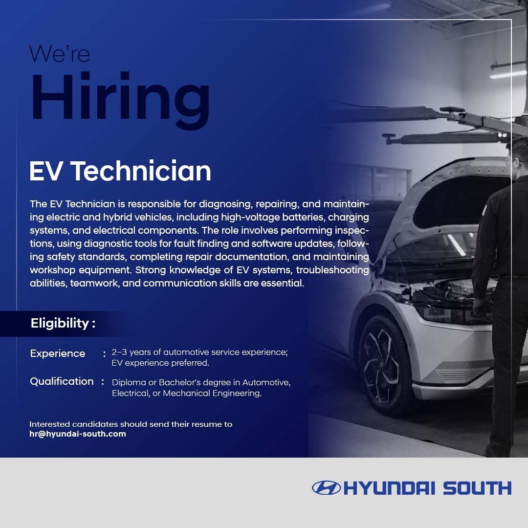 Hyundai South Jobs EV Technician 1