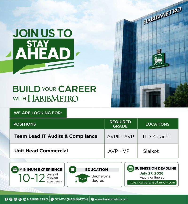 Habib Metropolitan Bank Jobs July 2026 1