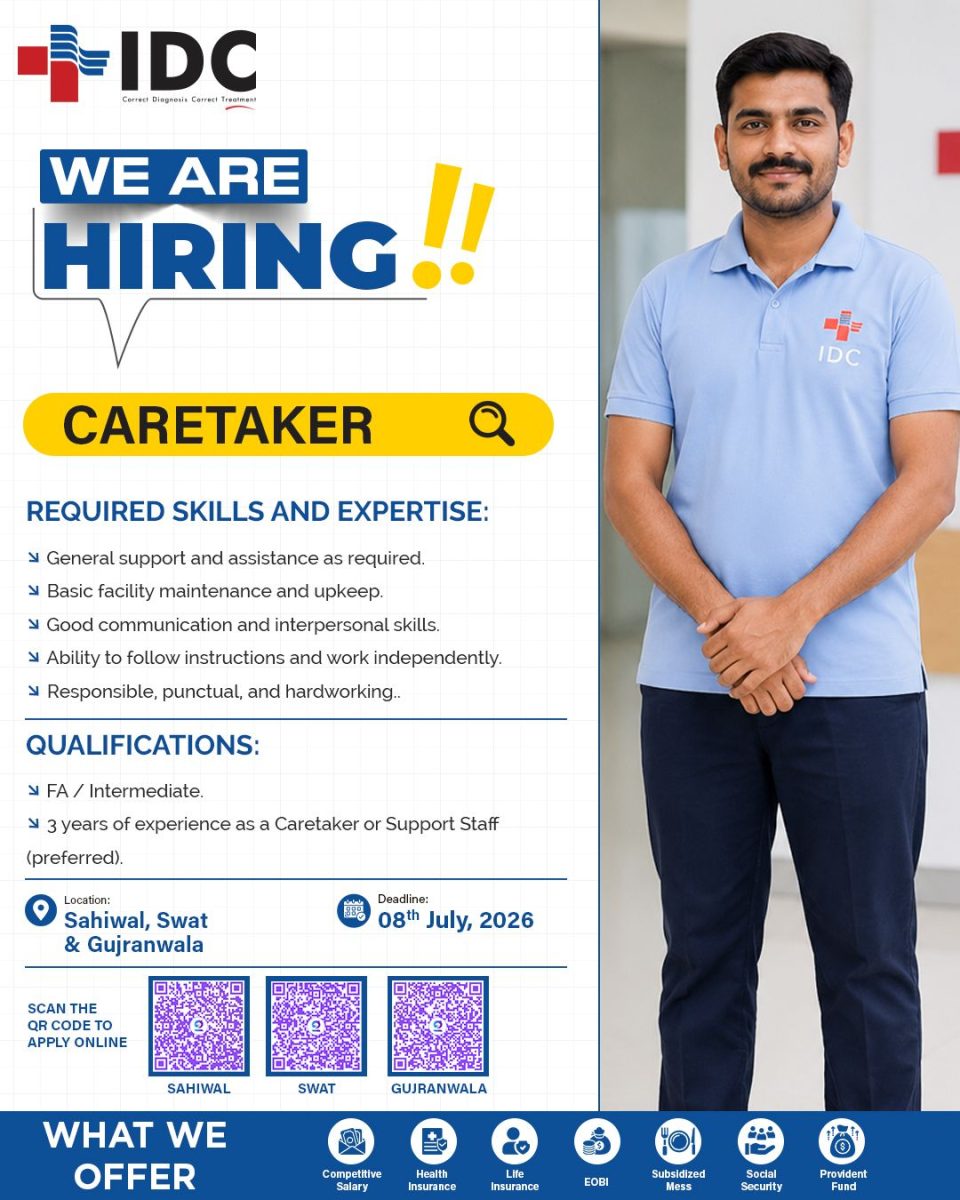 Islamabad Diagnostic Centre (IDC) Jobs July 2026 1