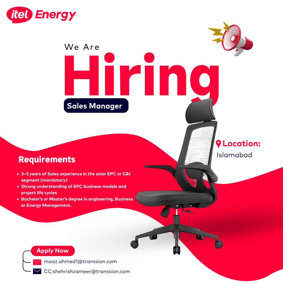 ITEL Energy Jobs Sales Manager 1