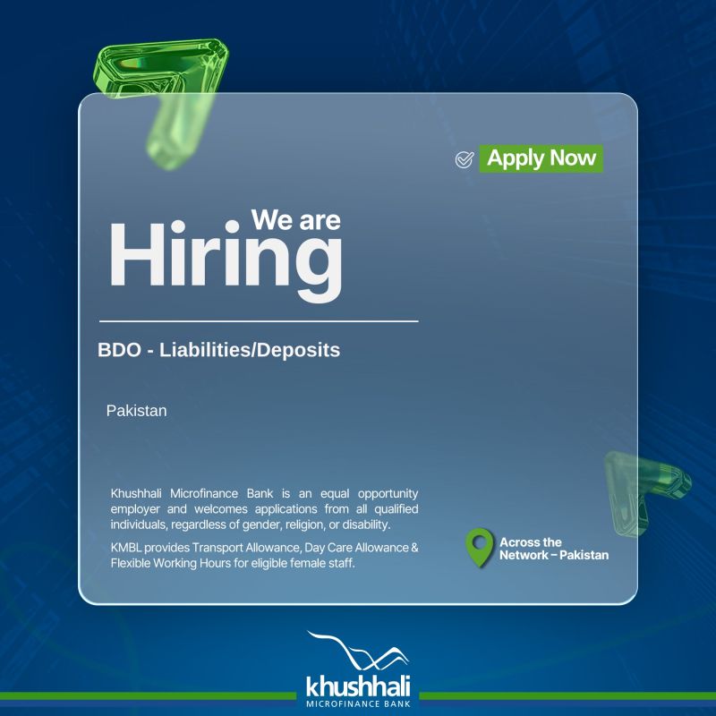 Khushhali Microfinance Bank Jobs BDO Liabilities/ Deposits 1