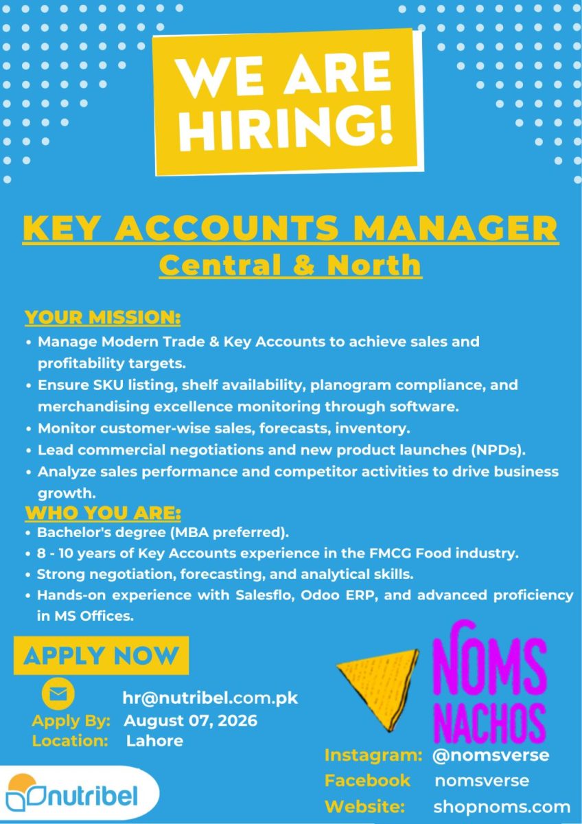 Nutribel Pvt Ltd Jobs Key Accounts Manager 1