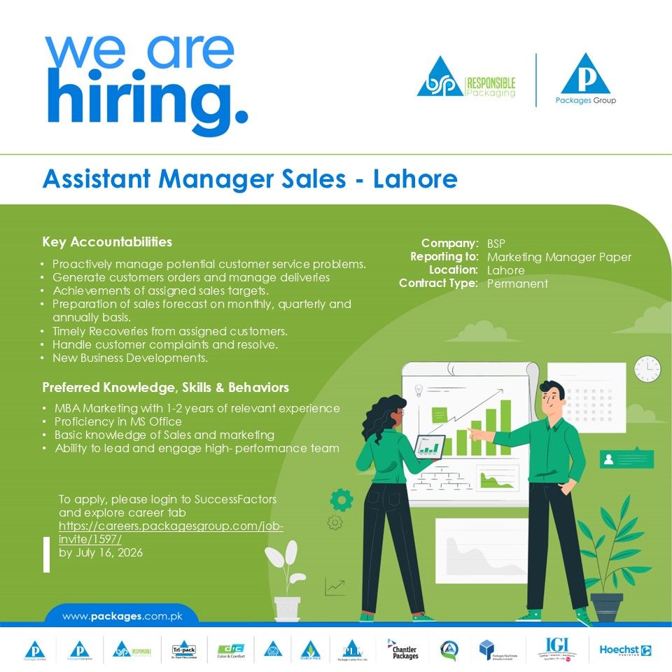 Packages Group Jobs Assistant Manager Sales 1