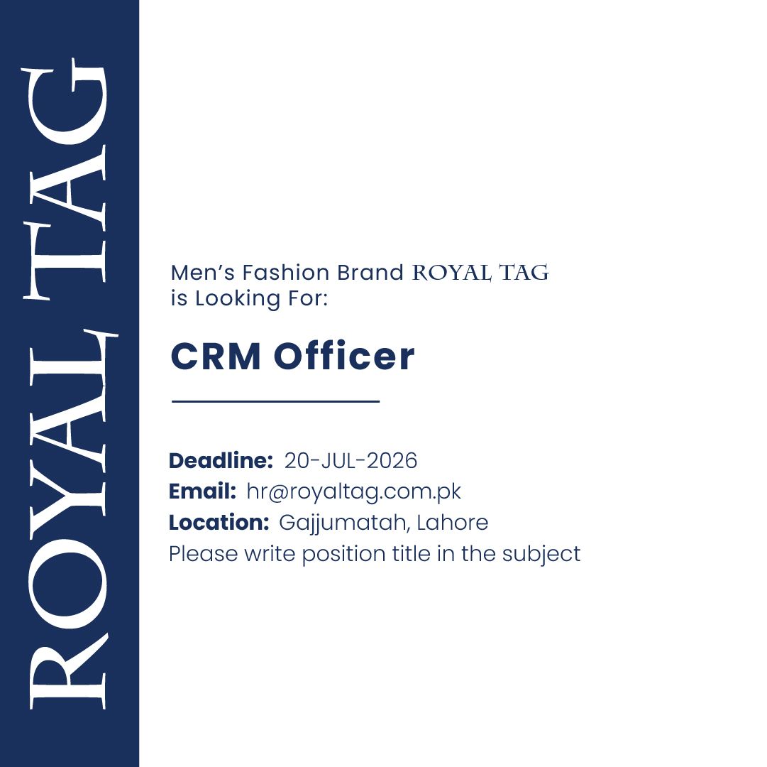 Royal Tag Jobs CRM Officer 1