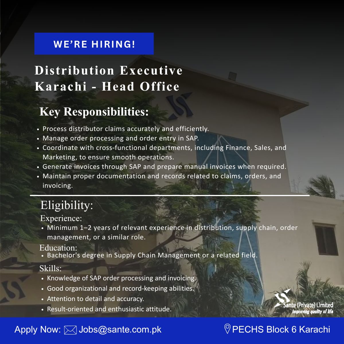 Sante Pvt Ltd Jobs Distribution Executive 1