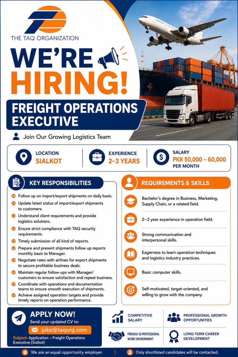 The TAQ Organization Jobs Freight Operations Executive 1