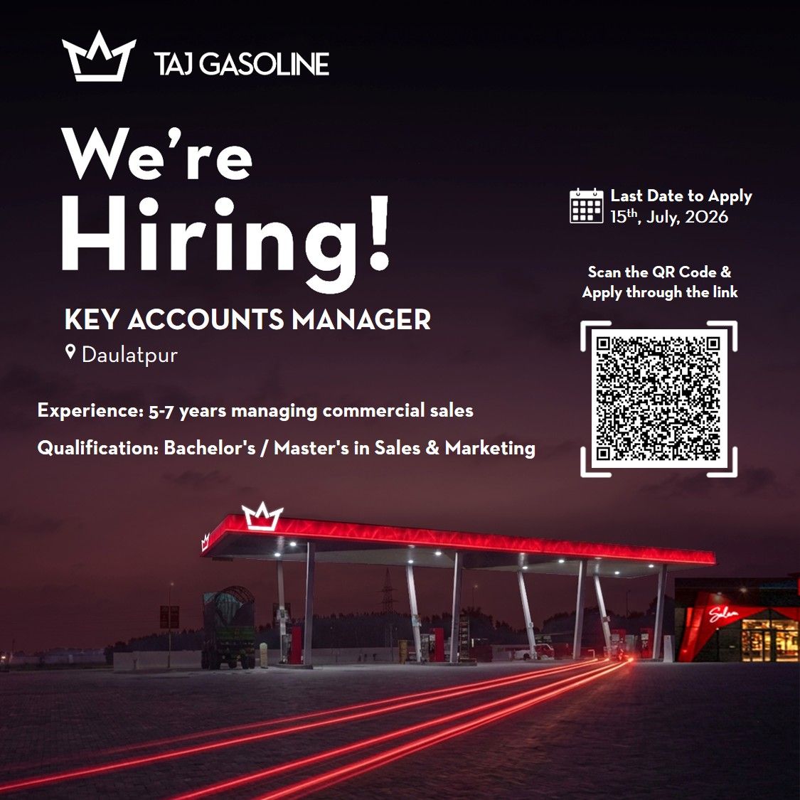 Taj Gasoline Pvt Ltd Jobs Key Accounts Manager 1
