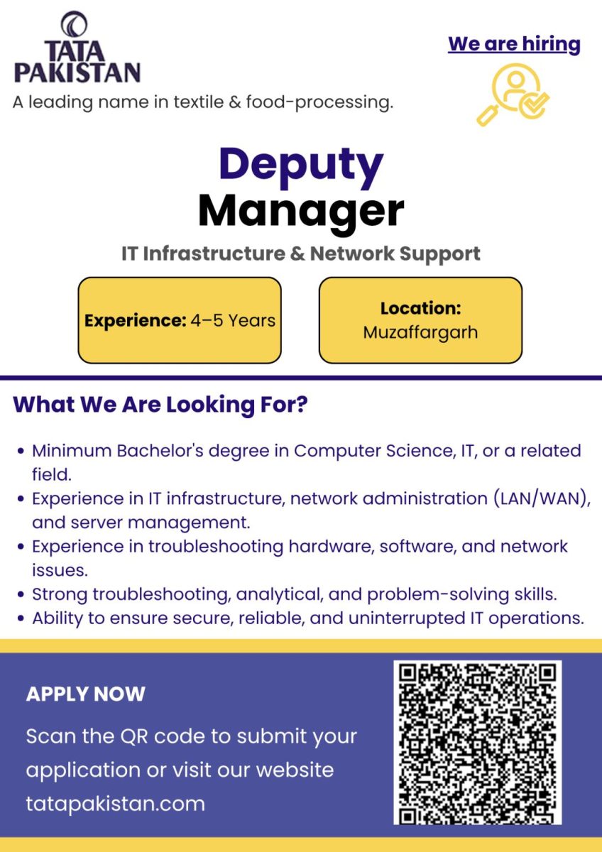 Tata Pakistan Jobs Deputy Manager IT 1