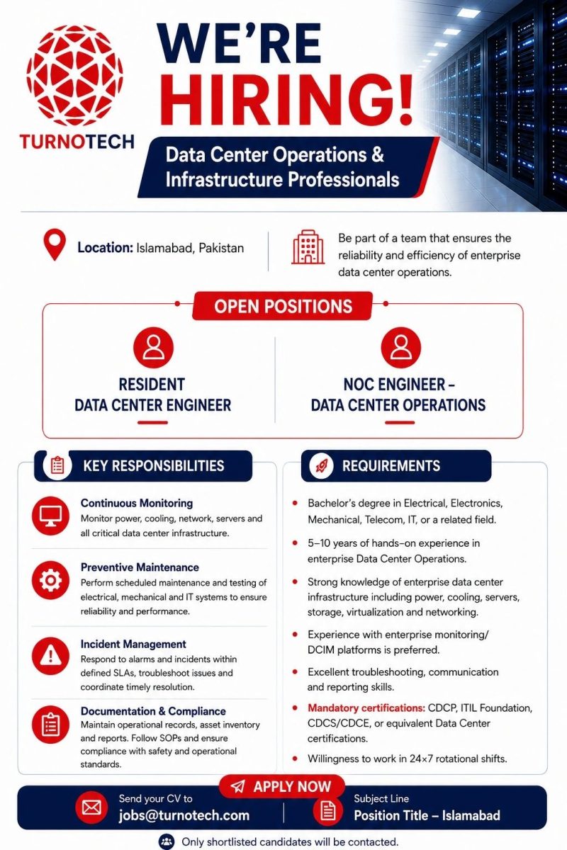 Turnotech Inc Jobs Data Center Operations & Infrastructure Professionals 1
