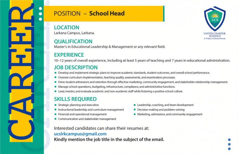United Charter Schools UCS Jobs July 2026 1