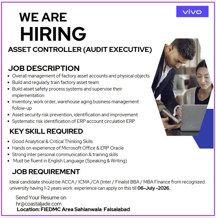VIVO Jobs Asset Controller (Audit Executive) 1