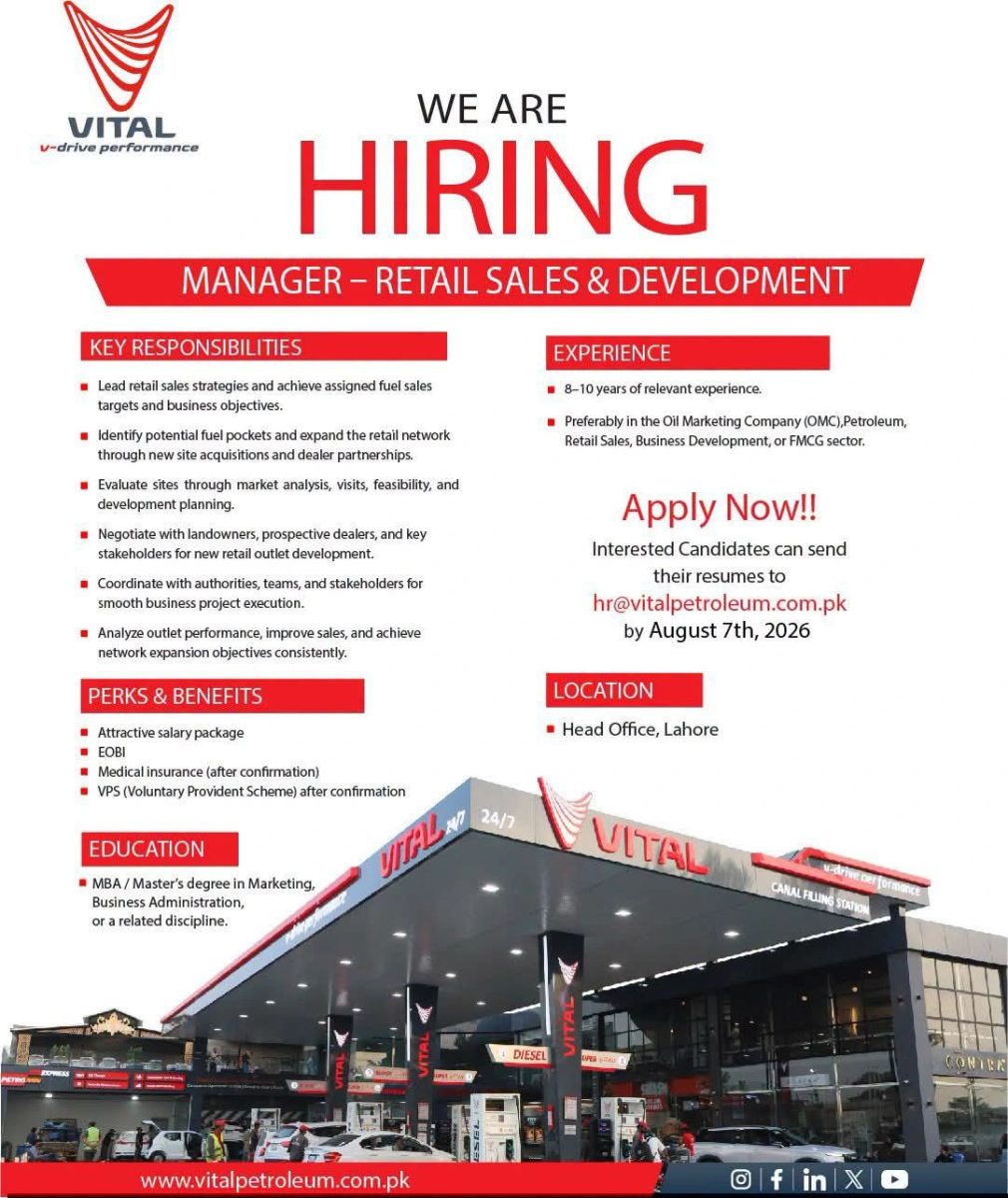 Vital Petroleum Jobs Manager Retail Sales & Development 1
