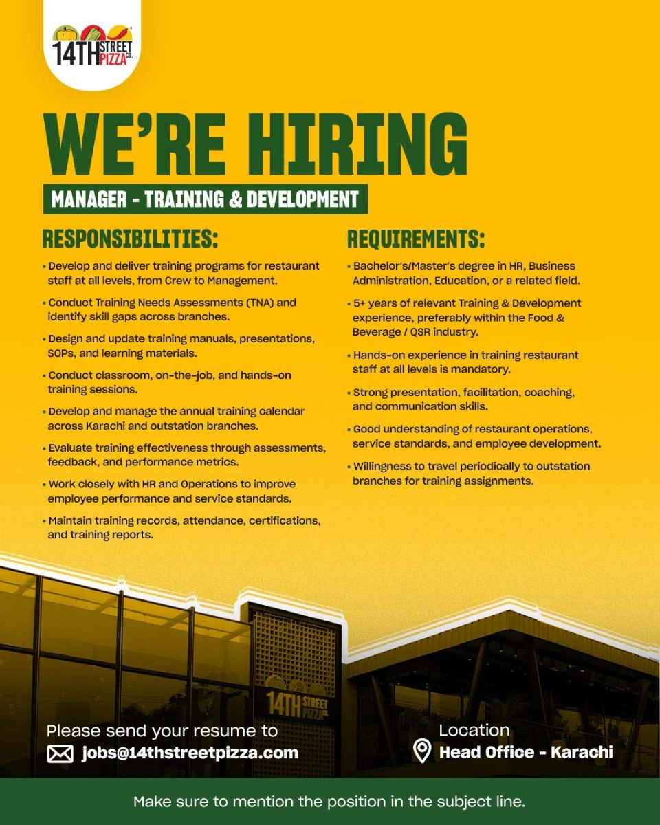 14th Street Pizza Jobs Manager Training & Development 1