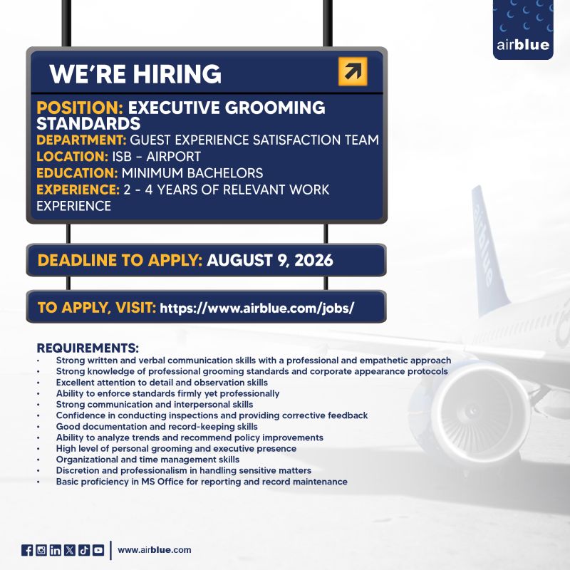 Airblue Pakistan Jobs August 2026 1