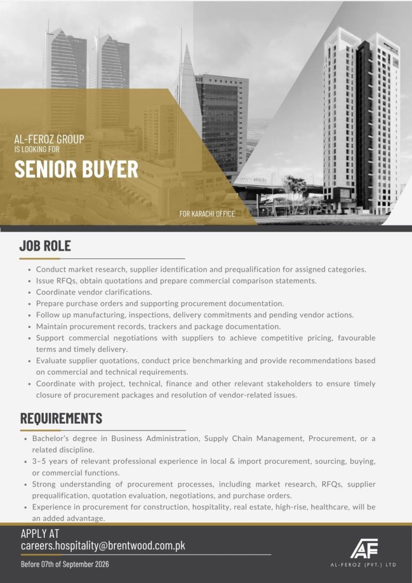AL Feroz Group Jobs Senior Buyer 1