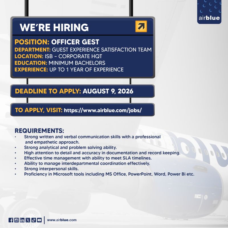 Airblue Pakistan Jobs August 2026 2