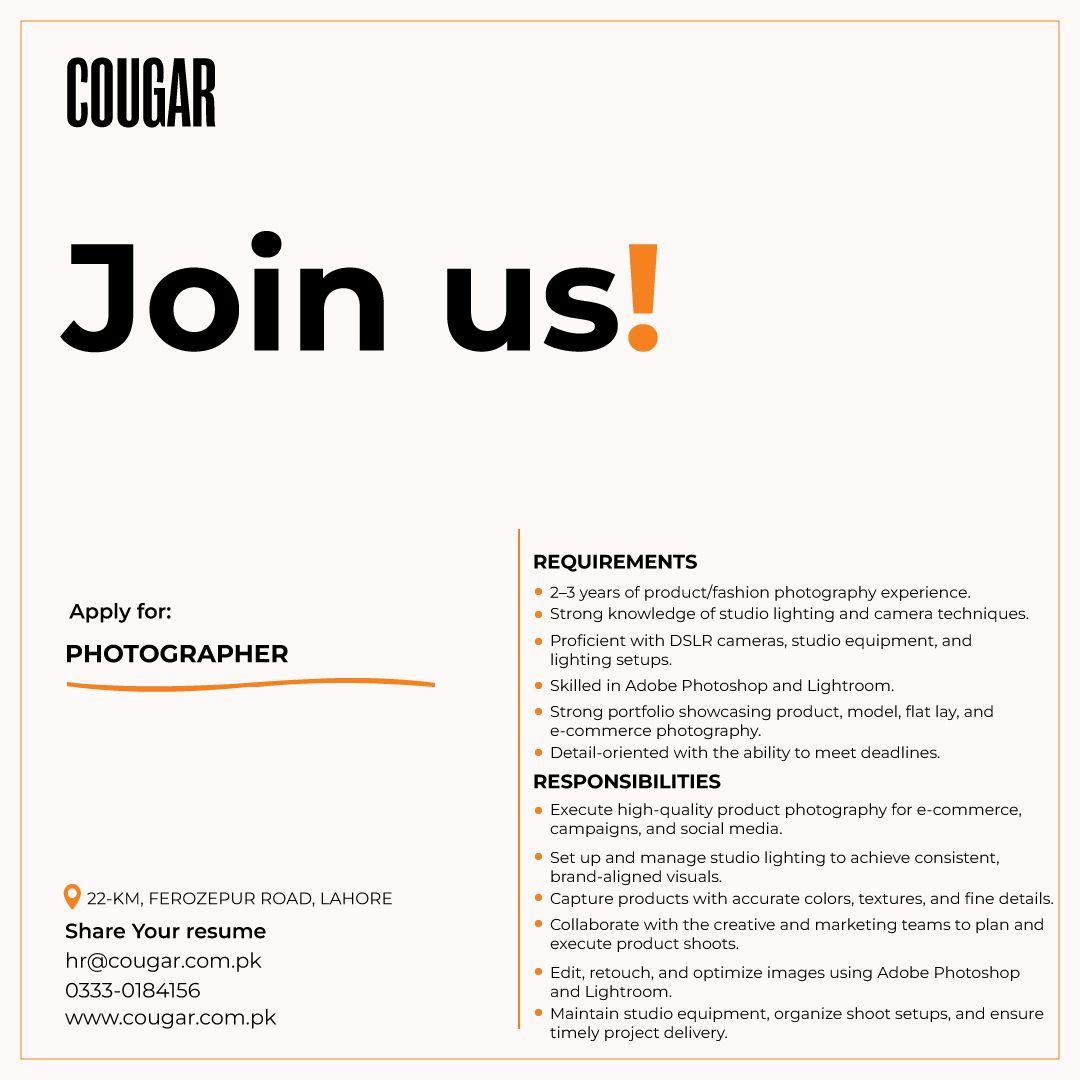Cougar Clothing Jobs August 2026 1