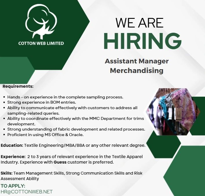 Cotton Web Limited Jobs Assistant Manager (Merchandising) 1