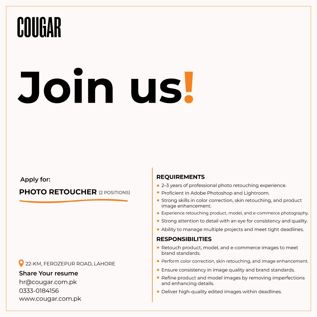 Cougar Clothing Jobs August 2026 2