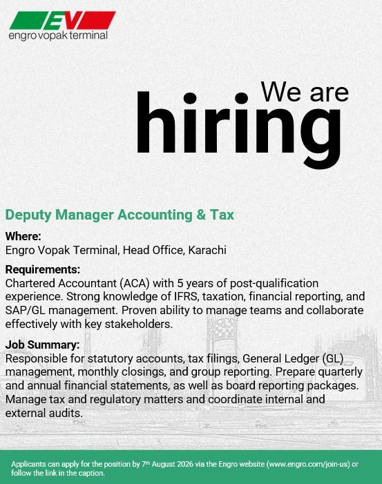 Engro Corporation Limited Jobs August 2026 1