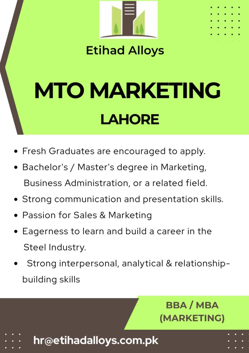 Etihad Alloys Jobs MTO Marketing  1
