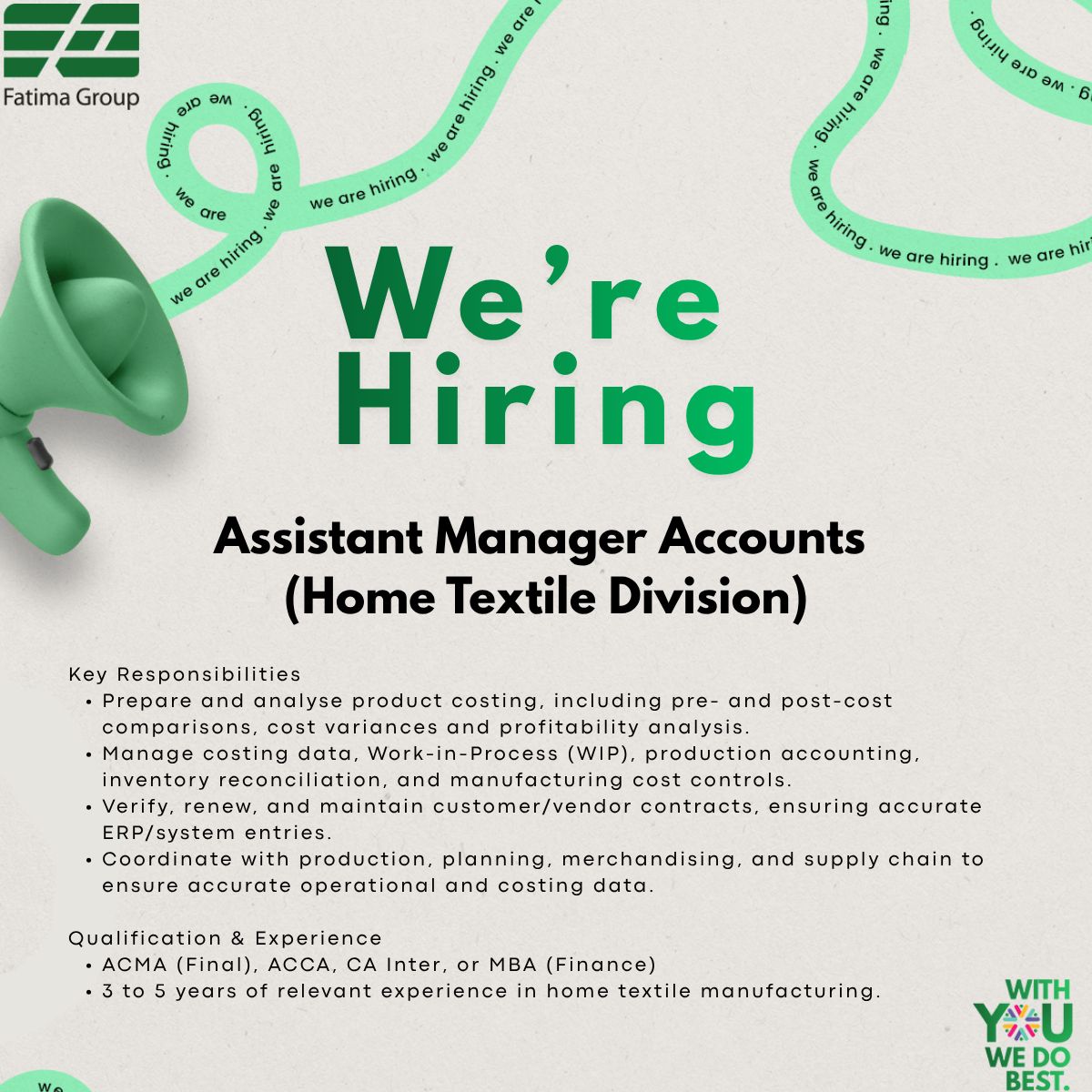 Fatima Group Jobs Assistant Manager Accounts 1