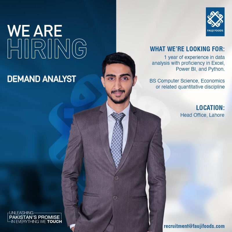 Fauji Foods Limited Jobs Demand Analyst 1