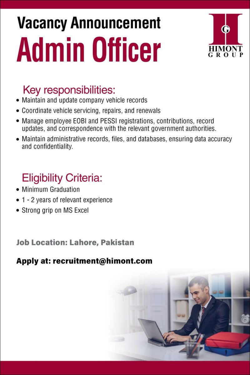 Himont Group Jobs Admin Officer 1