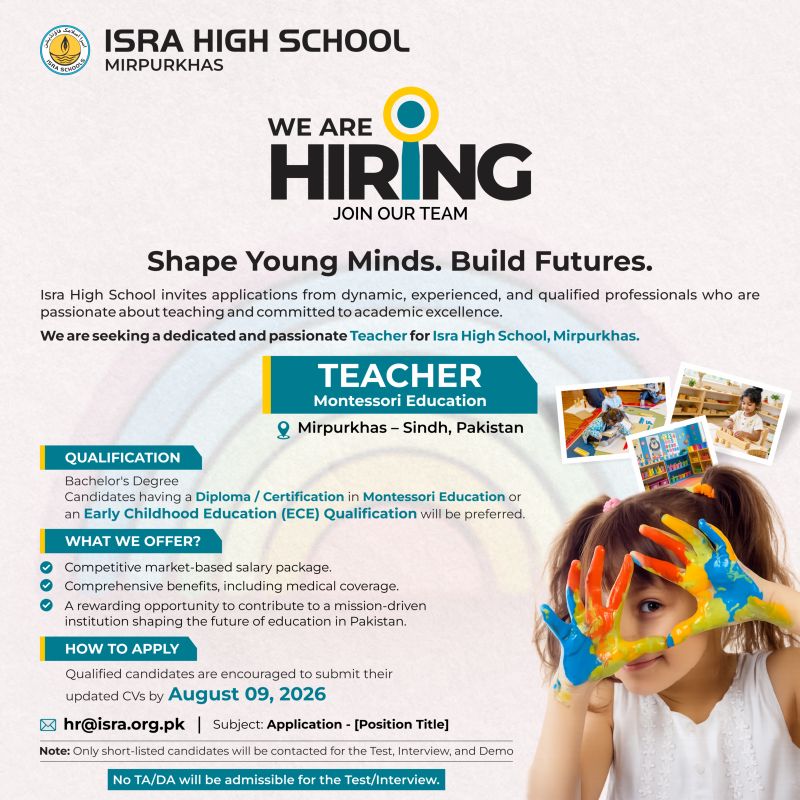 Isra High School Jobs Teacher 1