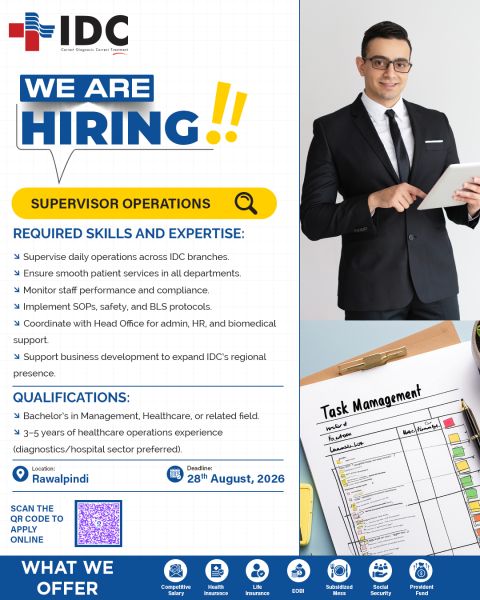 Islamabad Diagnostic Centre IDC Pvt Ltd 25 August 2026 1