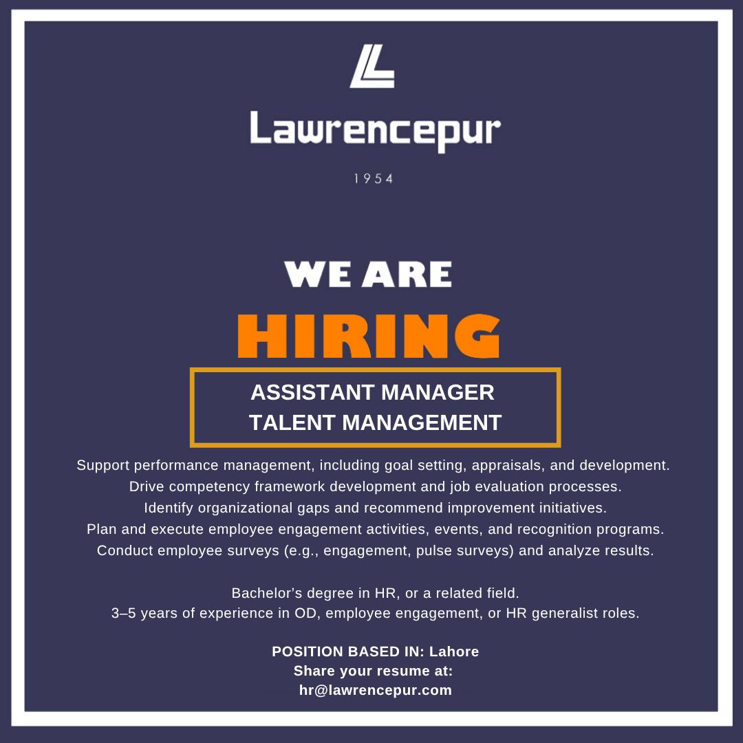 Lawrencepur Jobs Assistant Manager Talent Management 1