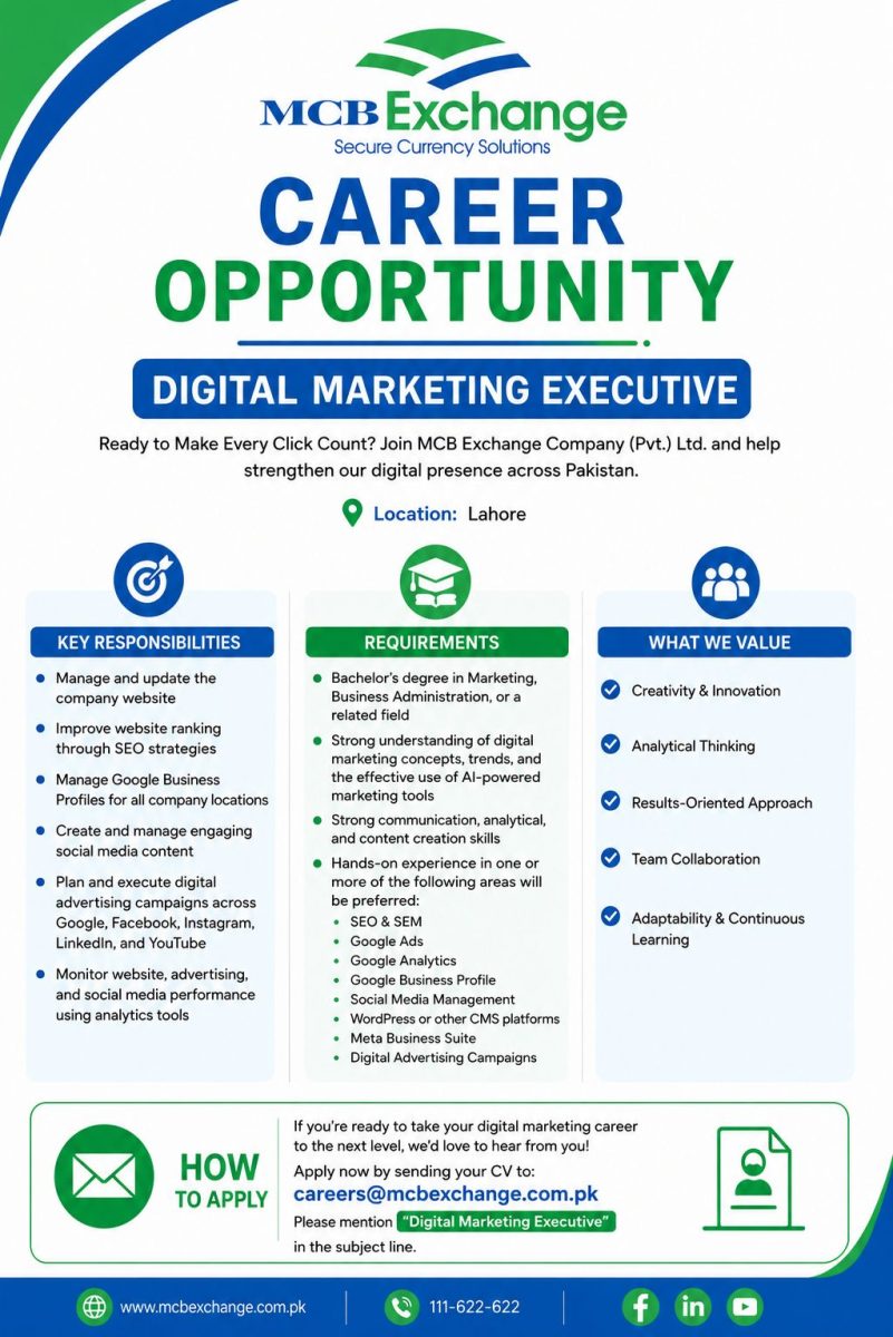 MCB Exchange Company Pvt Ltd Jobs Digital Marketing Executive 1