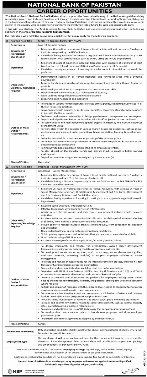 National Bank of Pakistan NBP Jobs 23 August 2026 Dawn 01 1