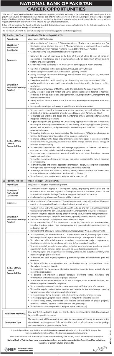 National Bank of Pakistan NBP Jobs 23 August 2026 Express Tribune 05 1