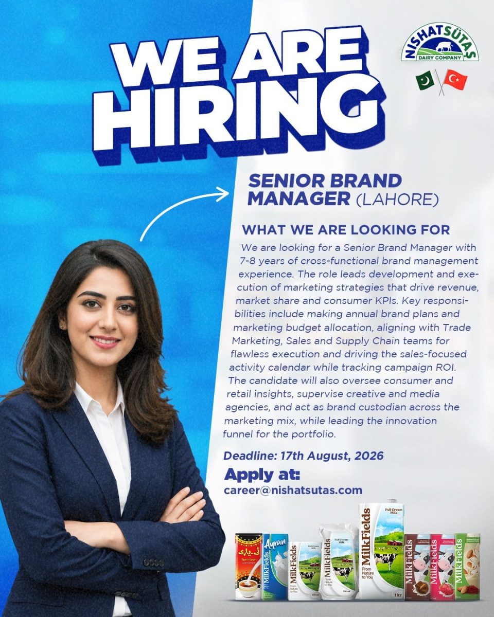 Nishat Sutas Dairy Company Jobs Senior Brand Manager  1
