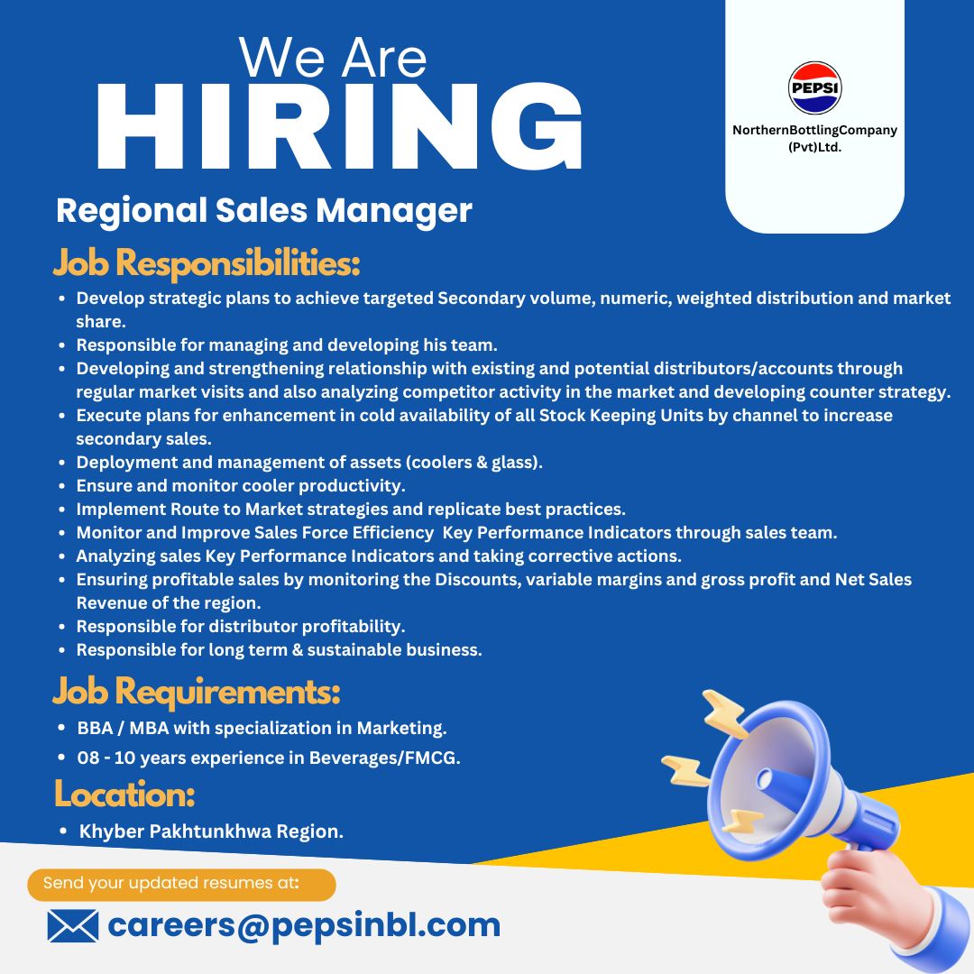 Northern Bottling Company Pvt Ltd Jobs Regional Sales Manager 1