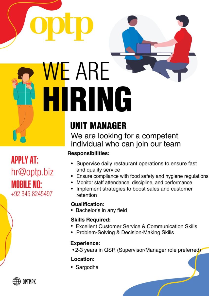 OPTP Jobs Unit Manager 1