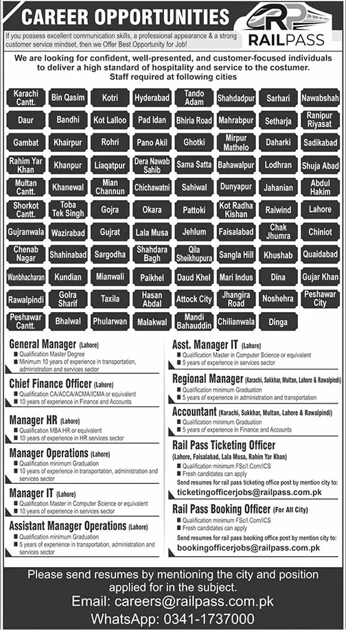 Rail Pass Jobs 16 August 2026 The News 1