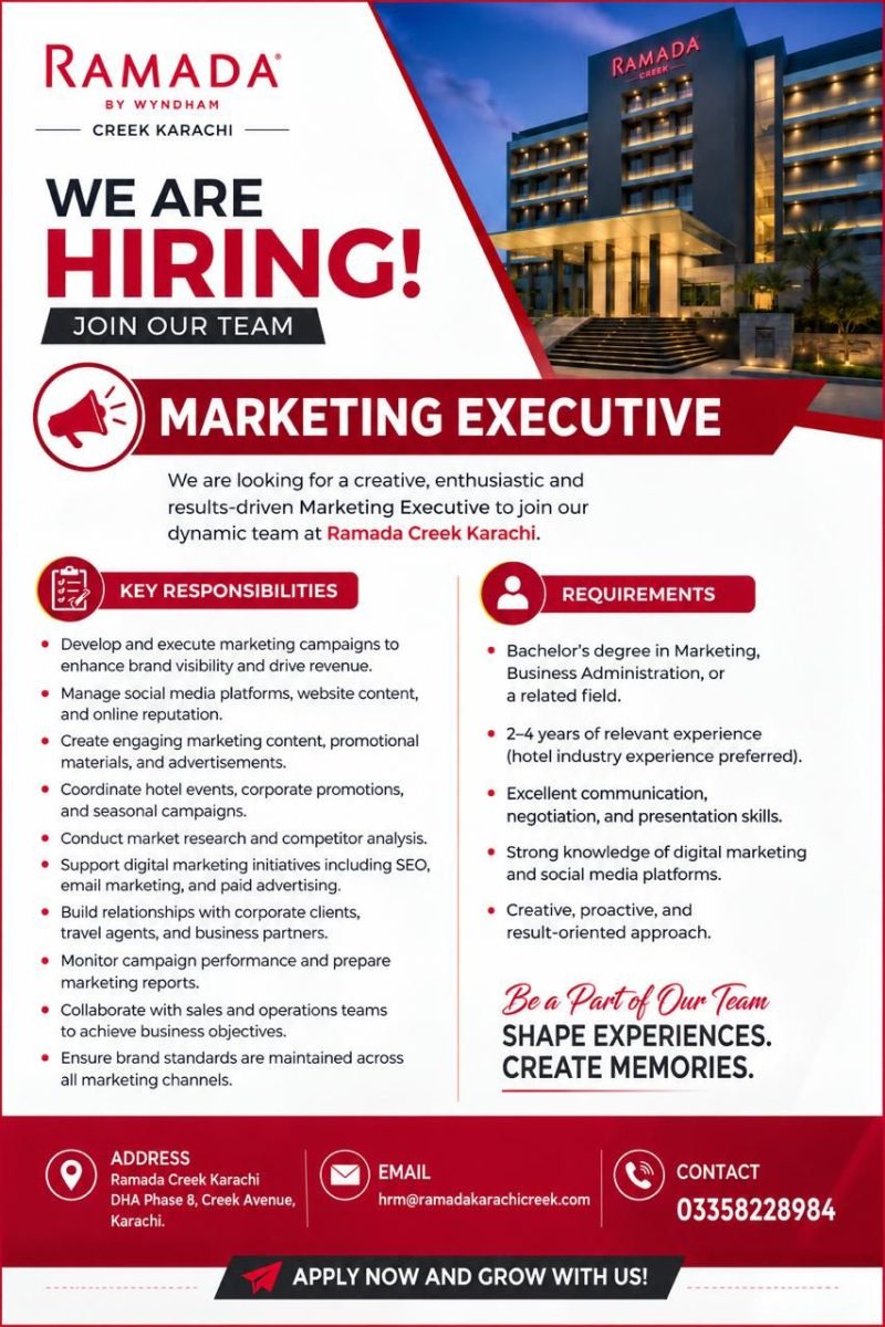 Ramada Plaza Jobs Marketing Executive 1