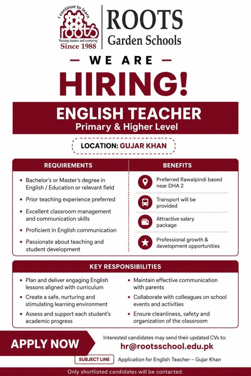 ROOTS Garden Schools Jobs August 2026  2