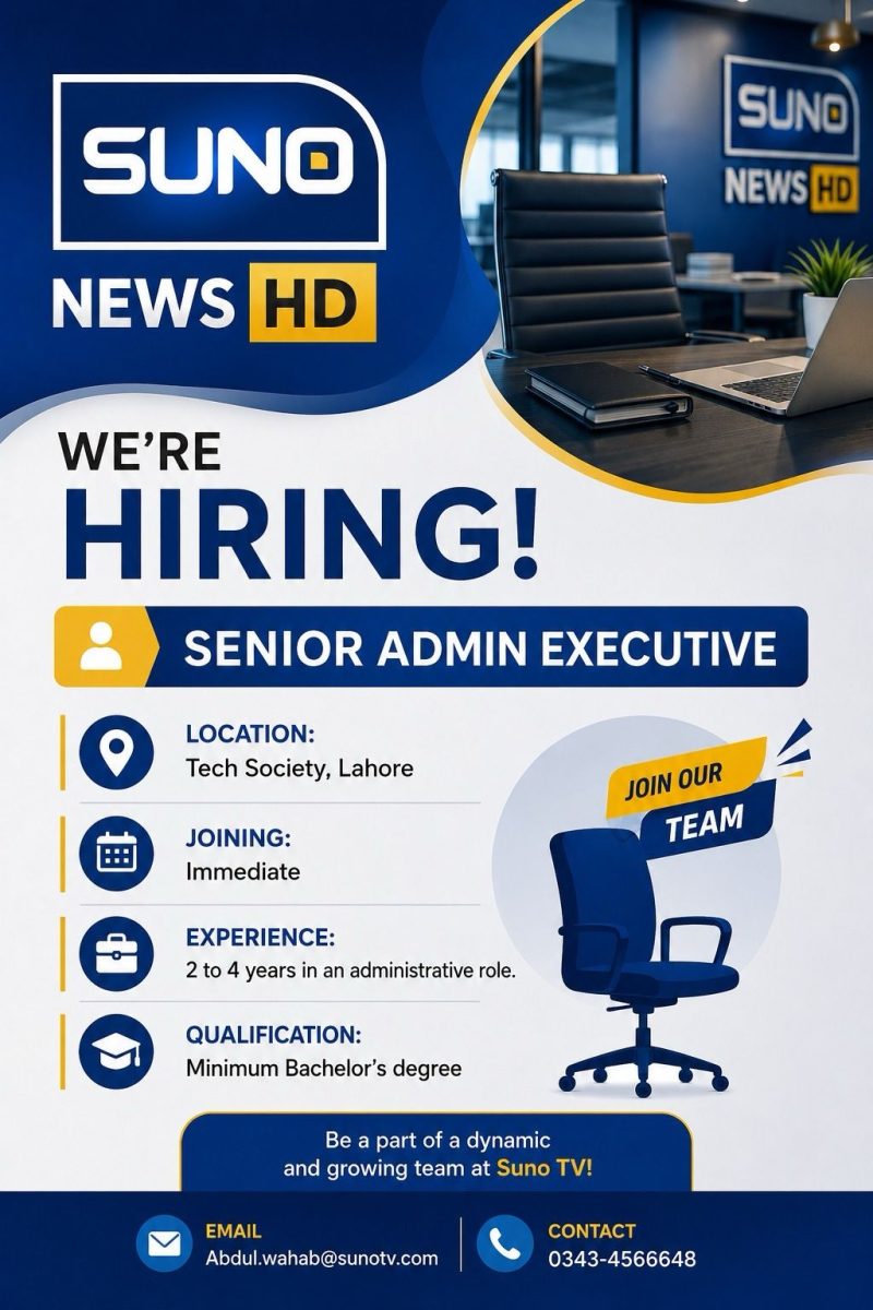 Suno Tv Jobs Senior Admin Executive  1