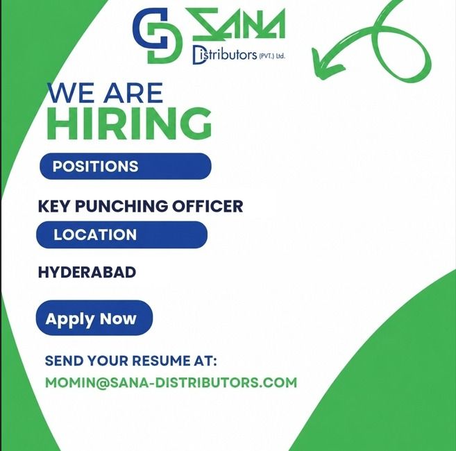 Sana Distributors Pvt Ltd Jobs Key Punching Officer 1